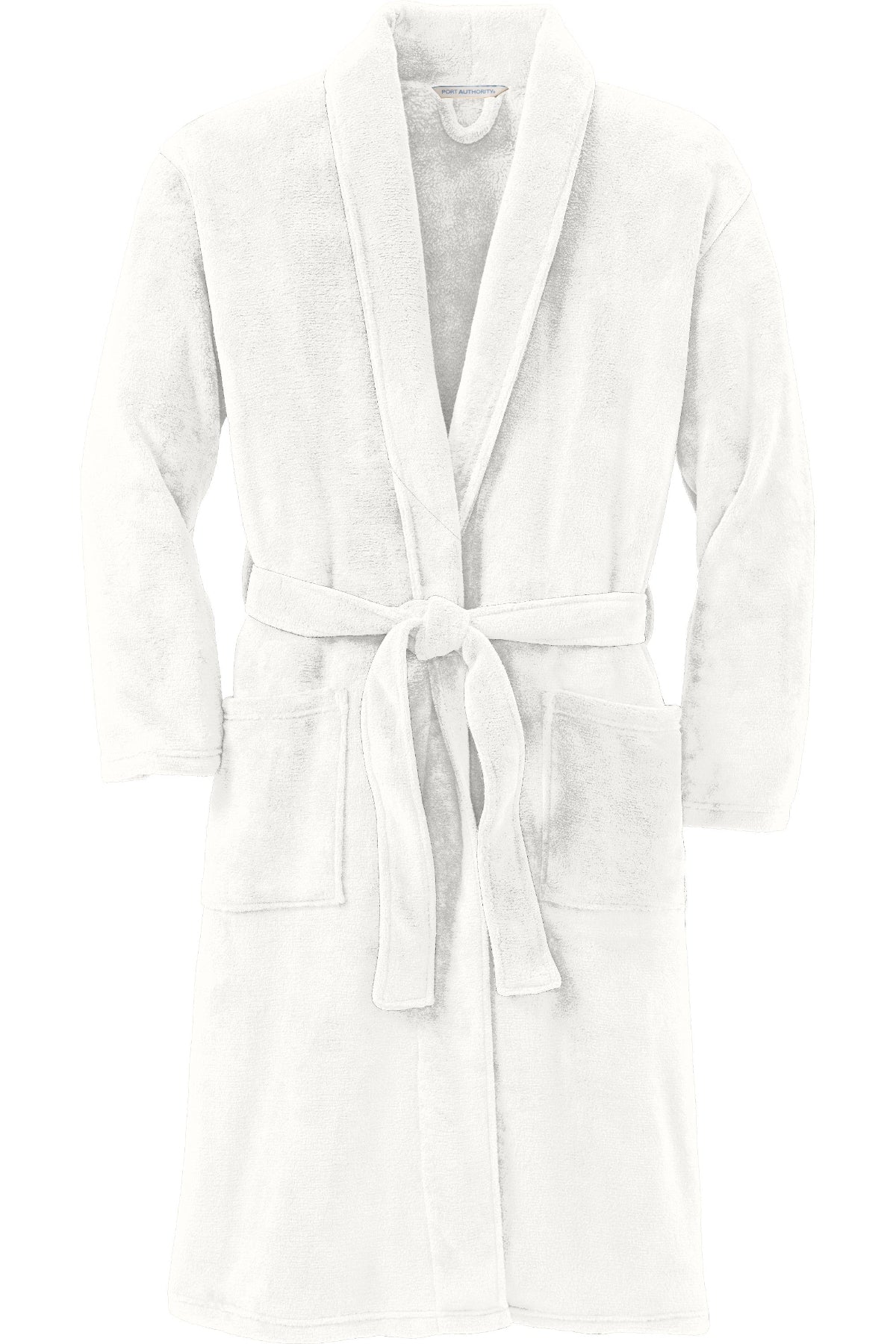 Cozy and soft plush microfleece shawl collar robes in pink, gray, and ivory with belts—perfect for lounging or gifting