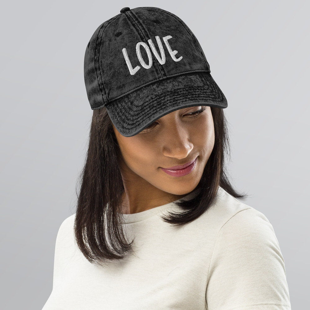 Love Hat, Gift for Bachelorette Hat, Love One Another, Christian Womens Hat, Faith Hope Love, Engagement Gift, Gift for Quarantine