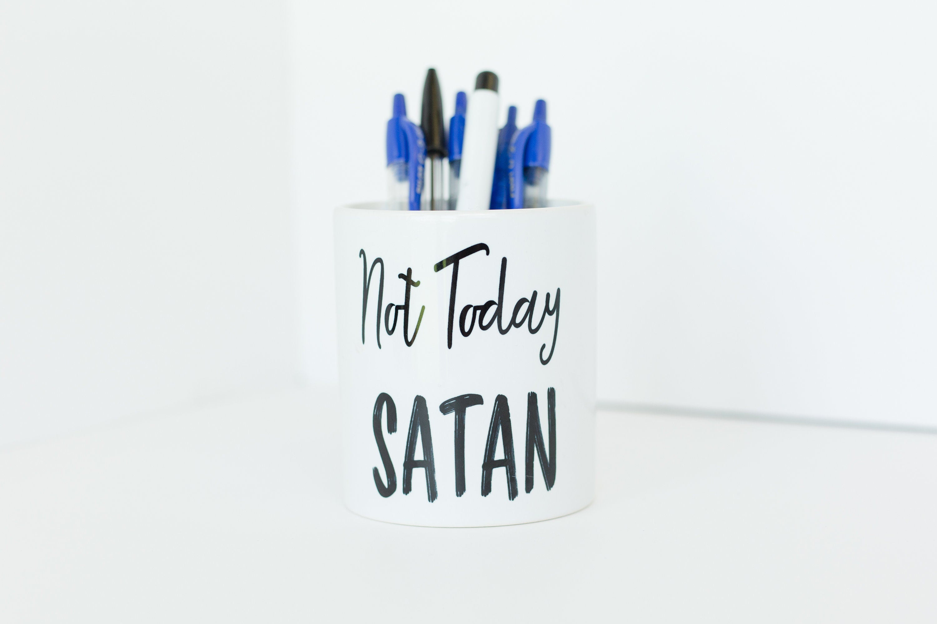 Coffee Mug, Christian Coffee Mug, Not Today Satan Coffee Cup Encouragement Cup11oz