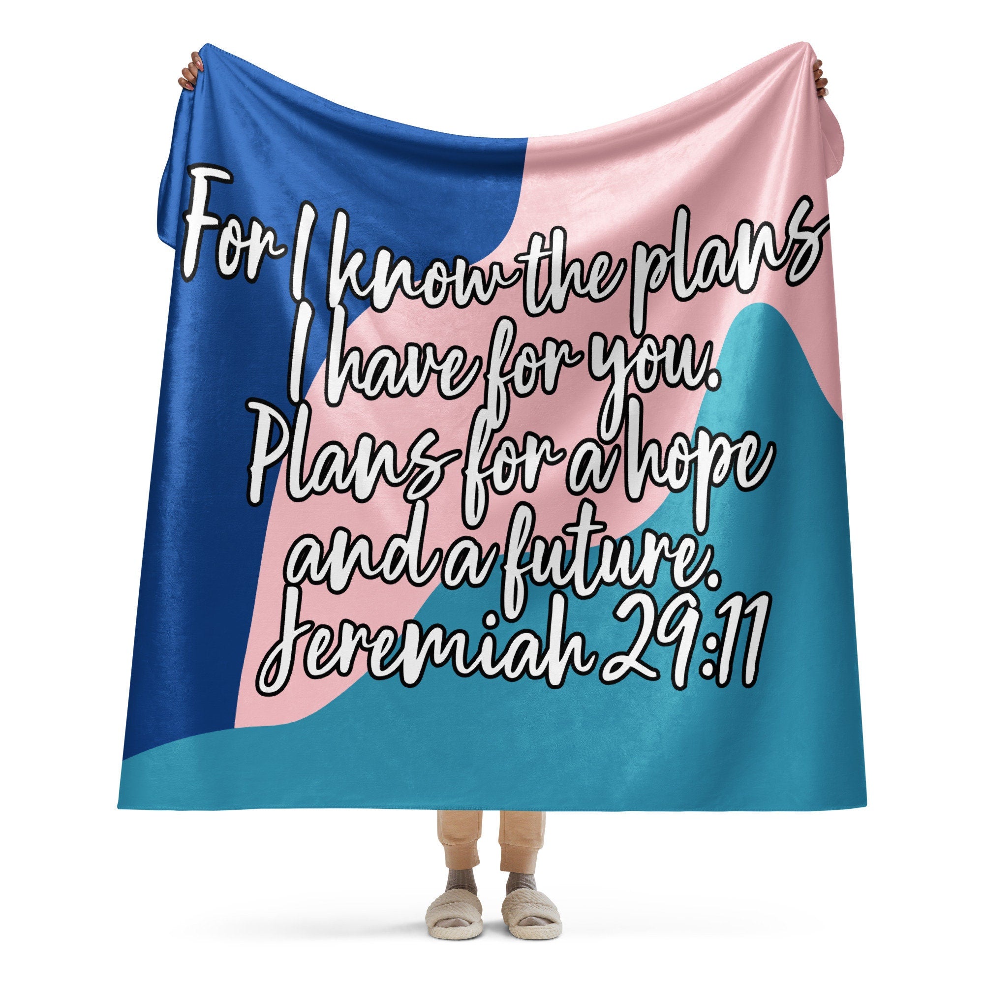 Christmas Gift, Sherpa Blanket, For I Know The Plans I Have for YouSherpa blanket