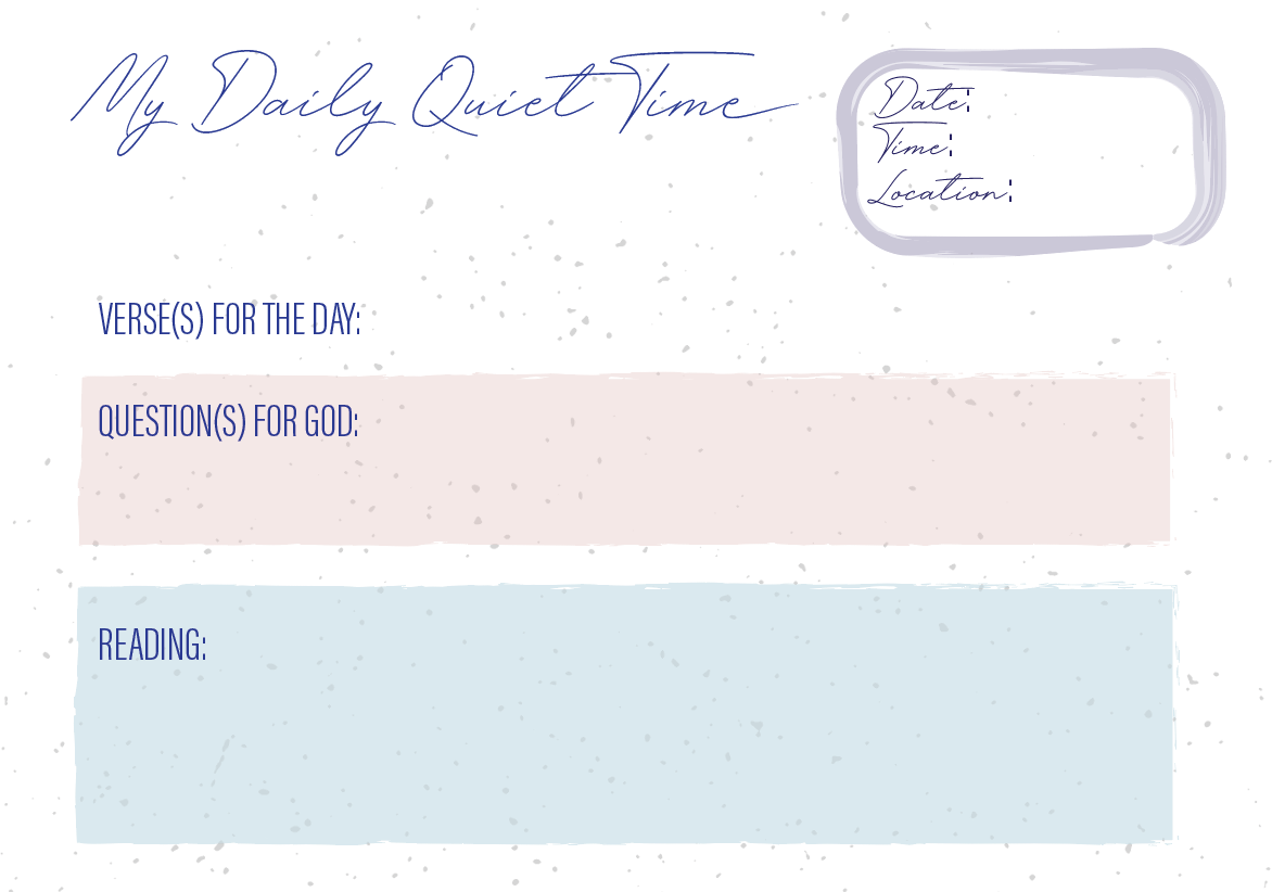 Quiet Time Sheet Printable (freebie) 🎉 - Word Warriors