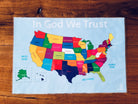 In God We Trust, Kids USA Map Placemat - Word Warriors
