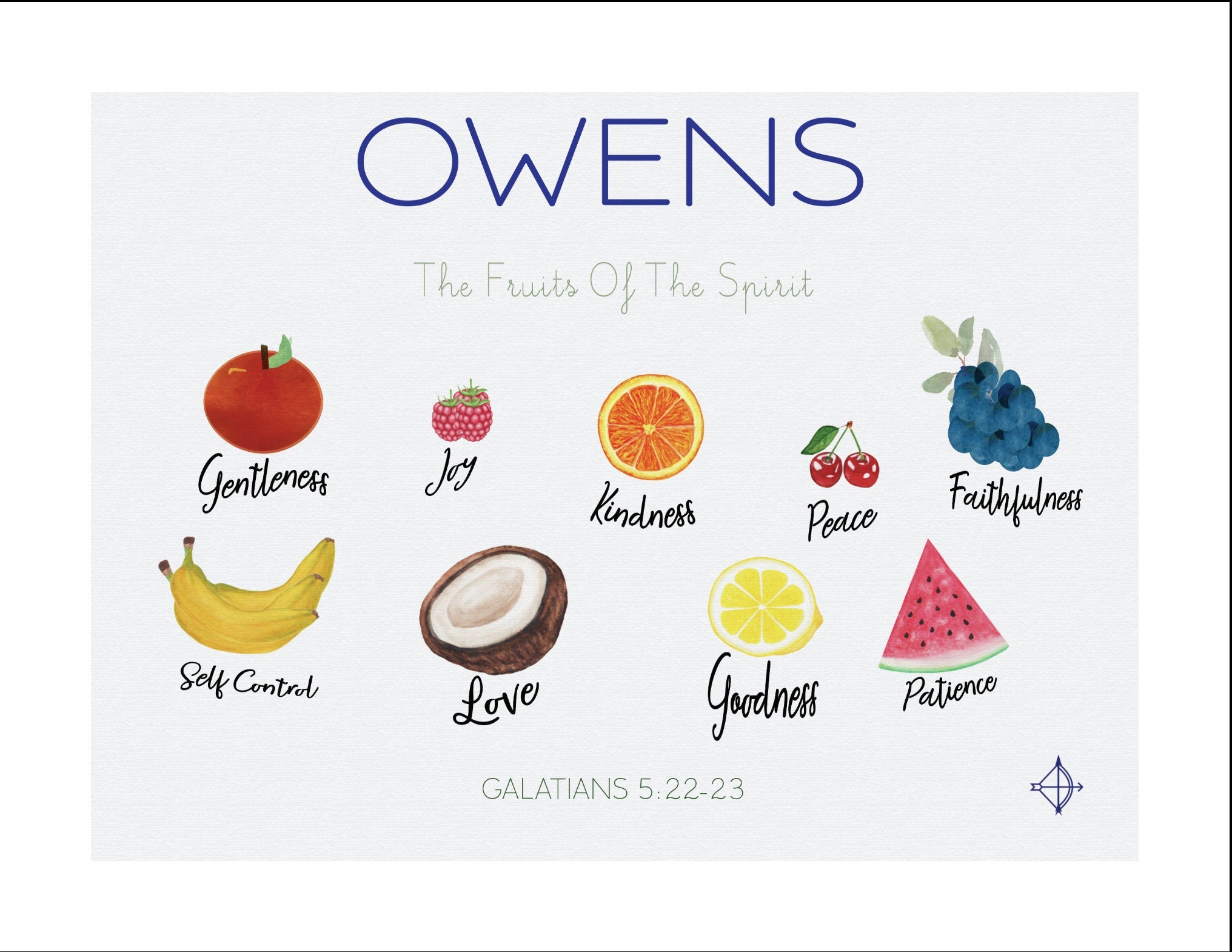 Fruits of the Spirit Placemat - Word Warriors