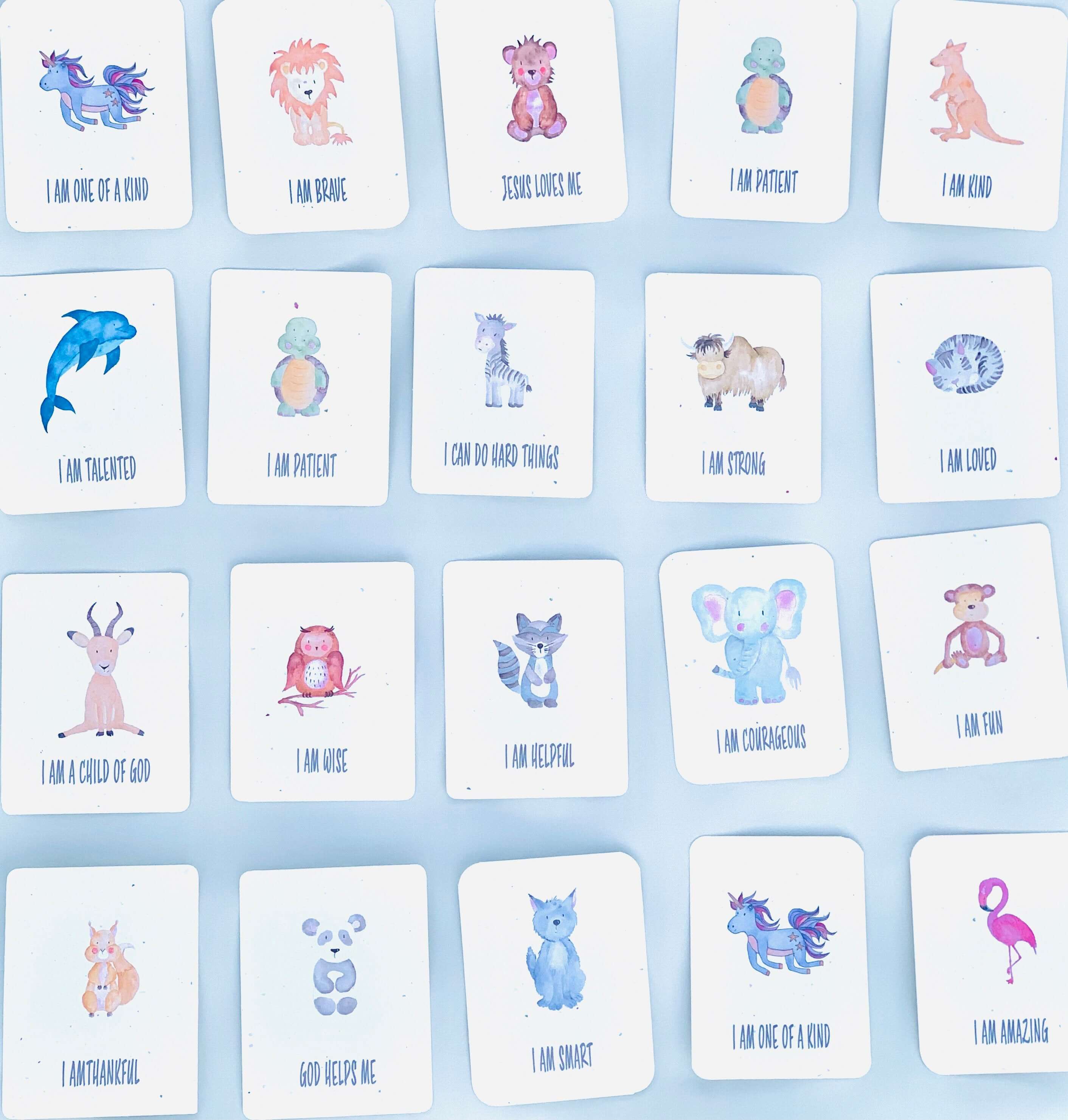 Affirmation Cards for Kids, Digital Download PDF - Word Warriors