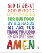 Kids Prayer Wall Art Print, Art for Kids Prayer Framed God Is Good God Is Great Christian Decor Kids Blessing Framed