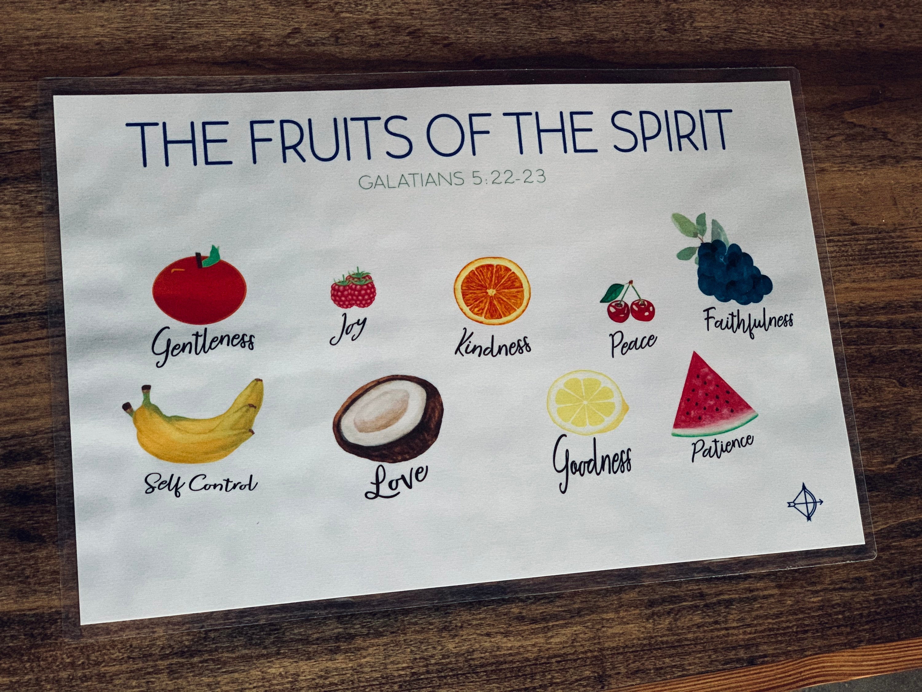 Fruits of the Spirit Placemat - Word Warriors