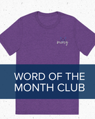 Faith-based subscription box contents including a T-shirt and Bible study materials mercy