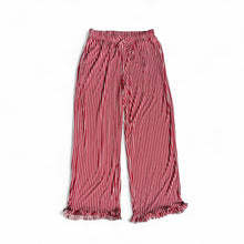 Load image into Gallery viewer, Women&#39;s Christmas Red Stripes Embroidered Pajama Pants Set - Rejoice
