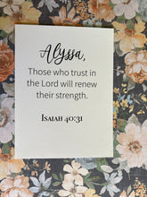 Load image into Gallery viewer, Personalized Women’s Scripture Cards - Daily Devotion with 30 NIV Verses - Custom Name - Choose from 6 Beautiful Designs -
