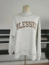 Load image into Gallery viewer, Reversible Mock Neck Sweatshirt in 4 Word Combo Options
