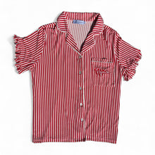 Load image into Gallery viewer, Women&#39;s Christmas Red Stripes Embroidered Pajama Pants Set - Rejoice
