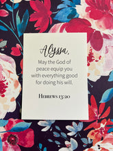 Load image into Gallery viewer, Personalized Scripture Card Deck with Bright Vivid Floral Designs for Women
