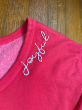 Load image into Gallery viewer, Joyful Embroidered V-neck Sweatshirt
