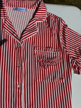 Load image into Gallery viewer, Women&#39;s Christmas Red Stripes Embroidered Pajama Pants Set - Rejoice
