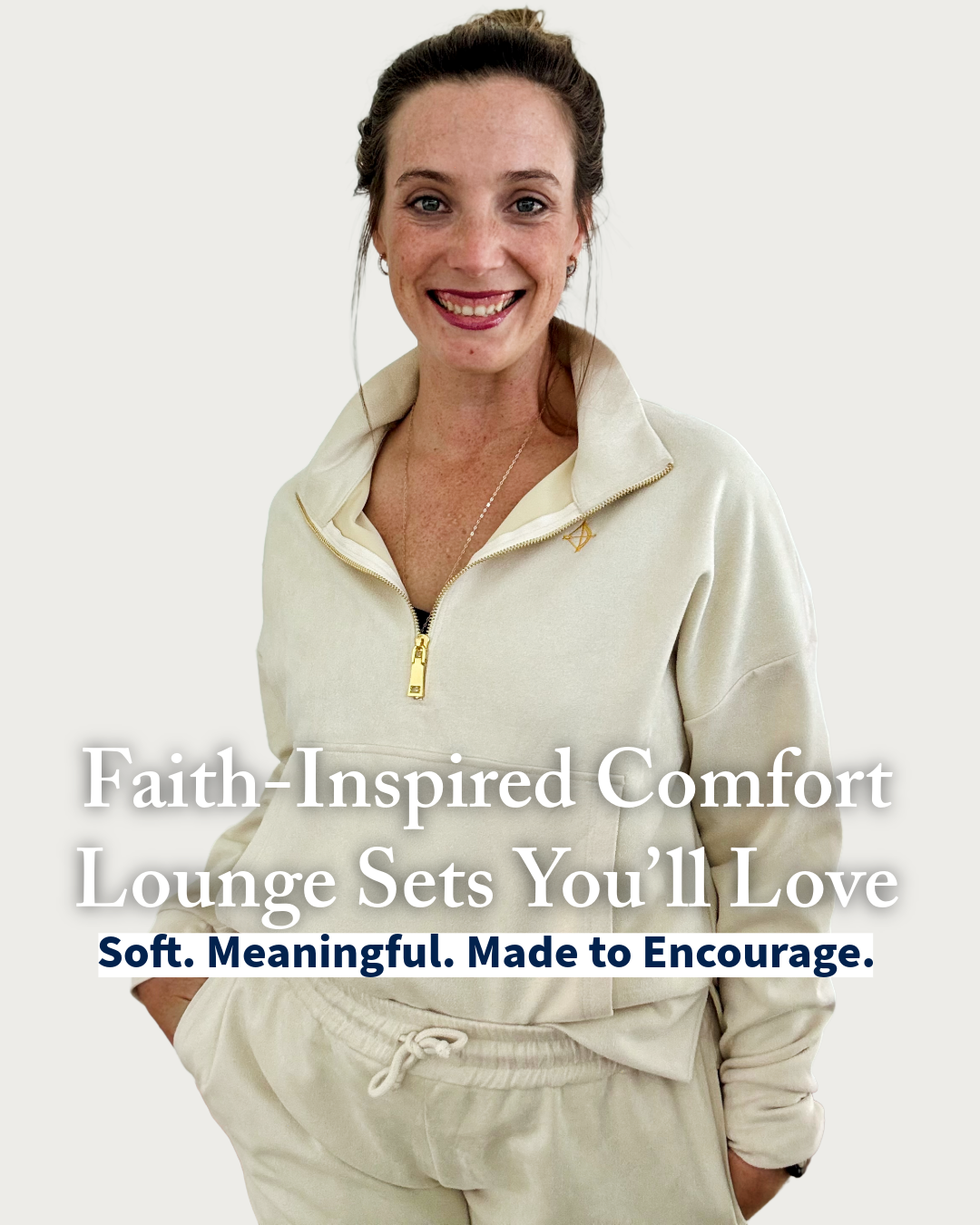 Christian Women’s Lounge Set – Matching Faith-Inspired Pajamas with Bow & Arrow Embroidery | Word Warriors