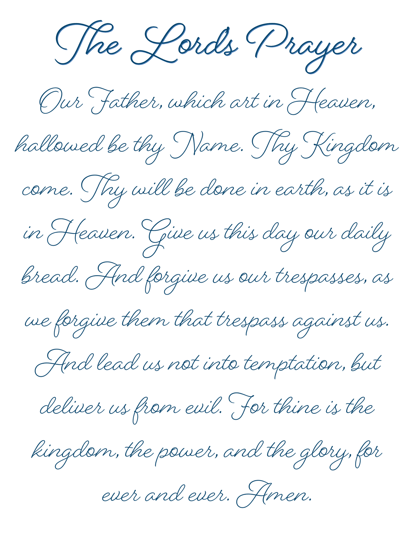 The Lord’s Prayer, Wall Art Print