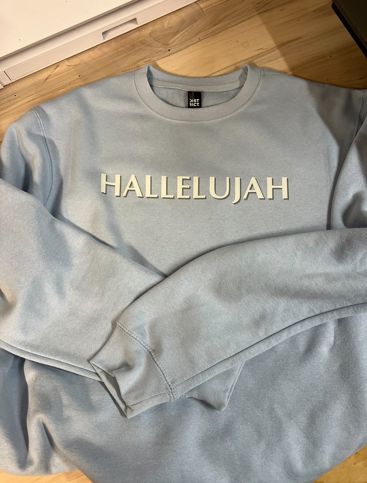 Hallelujah Ice Blue Fleece Crewneck Sweatshirt