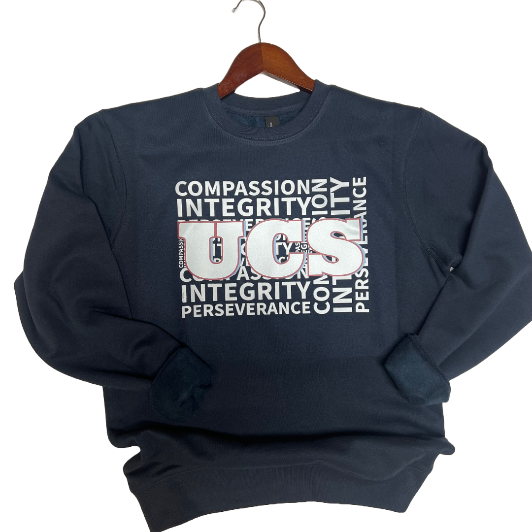UCS Core Values Adult Sweatshirt, Navy, Unisex