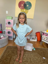 Load image into Gallery viewer, Summer House Dress for Girls, Embroidered Word Sleep Shirts in Pink &amp; Blue
