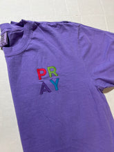 Load image into Gallery viewer, PRAY Embroidered Comfort Color T-Shirt, Soft Purple Tee
