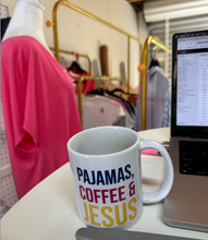 Load image into Gallery viewer, Pajamas, Coffee &amp; Jesus | Christian Color Coffee Mug | Faith-Inspired Morning Mug
