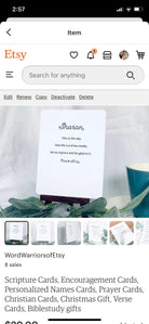 Scripture Cards, Bible Verse Cards with Custom Name, Personalized Scripture cards, Christian Gift, Custom Printable Bookmarks with Scripture