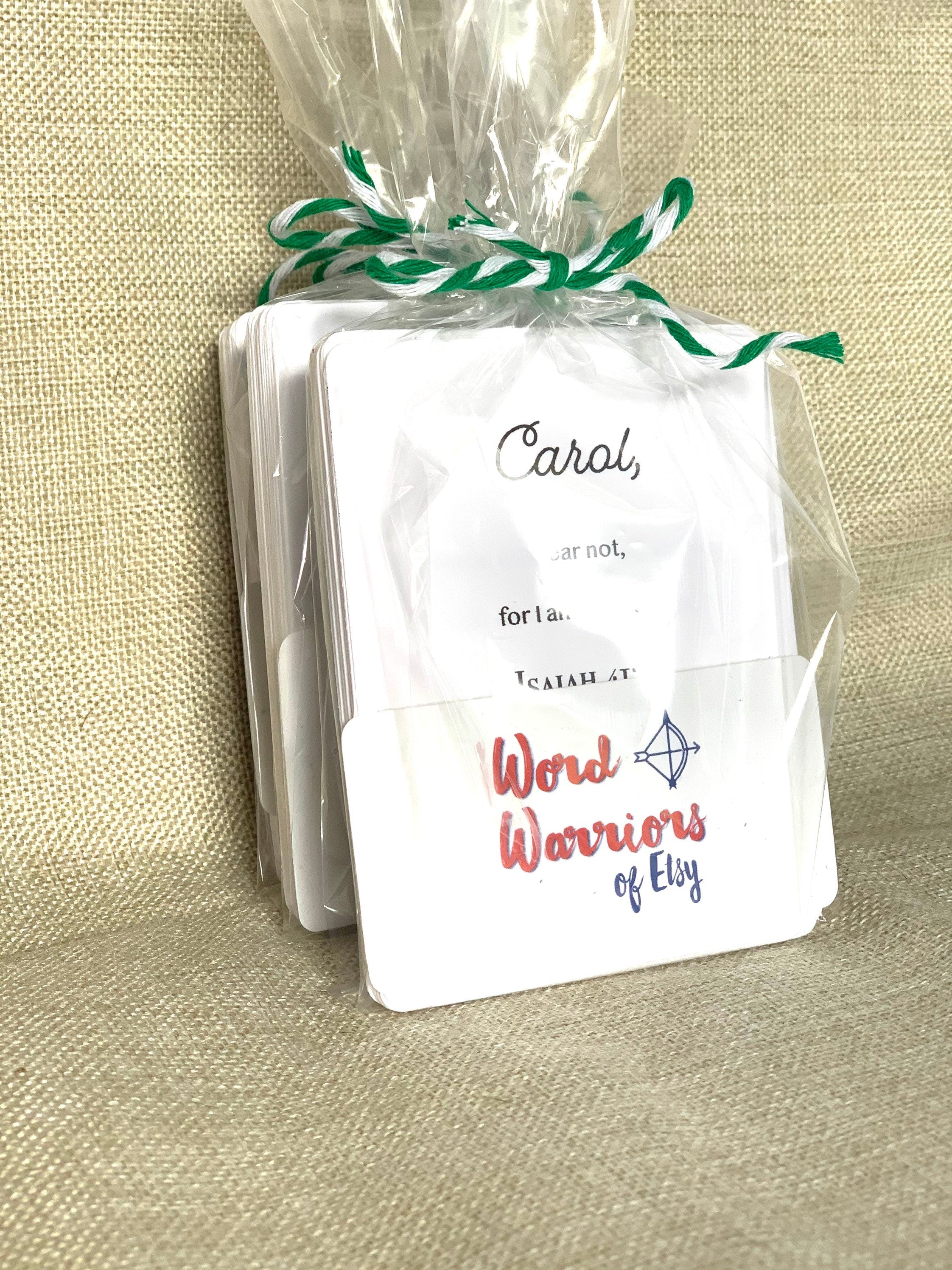 Scripture Cards, Bible Verse Cards with Custom Name, Personalized Scripture cards, Christian Gift, Custom Printable Bookmarks with Scripture