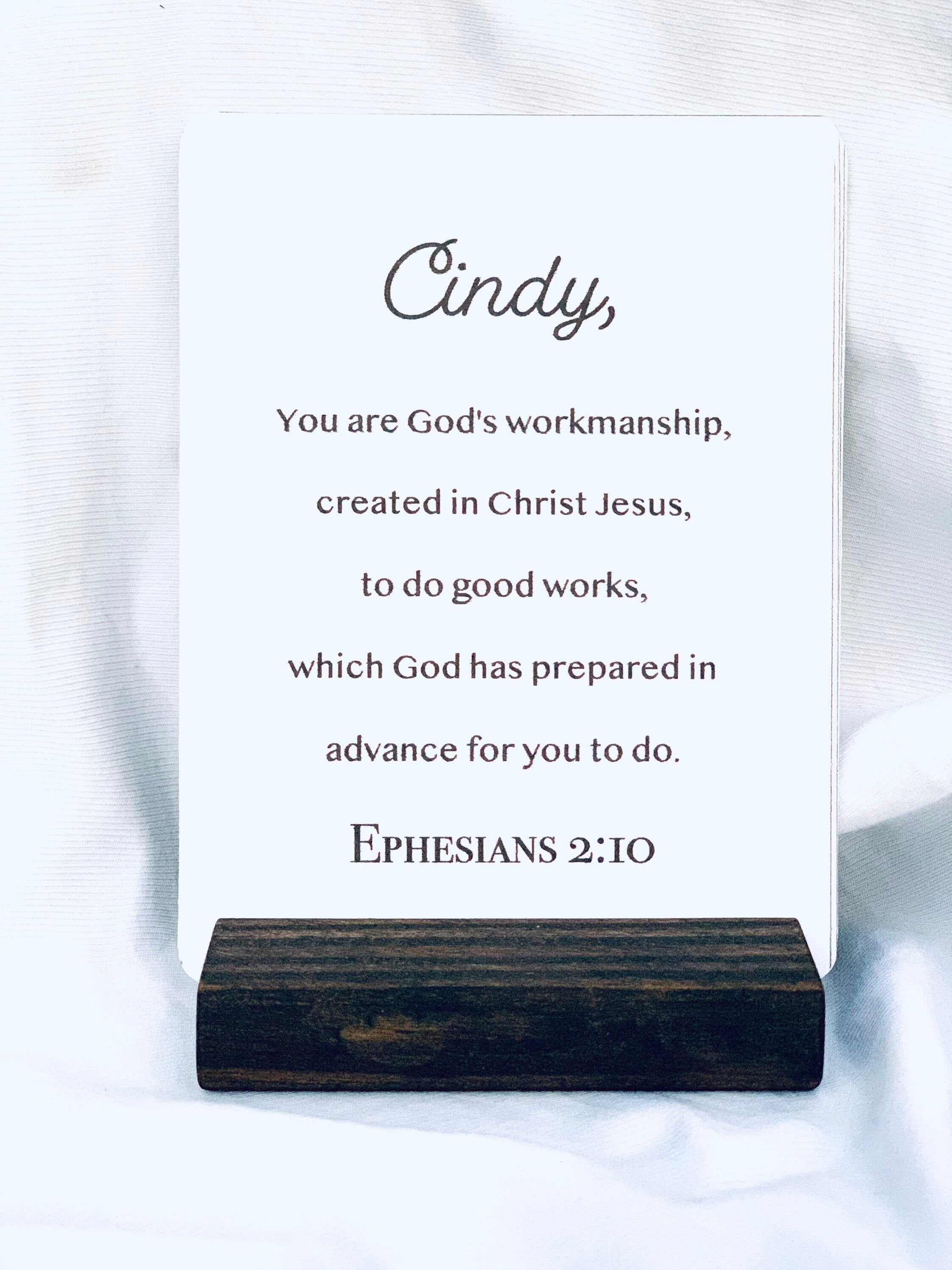 Scripture Cards, Bible Verse Cards with Custom Name, Personalized Scripture cards, Christian Gift, Custom Printable Bookmarks with Scripture