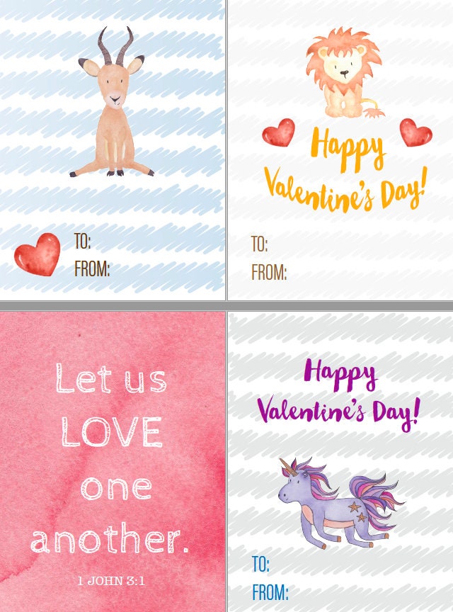 Christian Valentines for Kids, Classroom Valentines with Bible Verses, Scripture Cards for Valentines Party, Digital Download Vday Set of 12