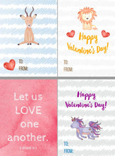 Load image into Gallery viewer, Christian Valentines for Kids, Classroom Valentines with Bible Verses, Scripture Cards for Valentines Party, Digital Download Vday Set of 12
