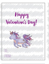 Load image into Gallery viewer, Classroom Valentines with Bible Verses, Scripture Cards for Preschool Valentines, Unicorn Valentines for Girls, Downloadable Valentines Set
