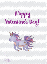 Load image into Gallery viewer, Classroom Valentines with Bible Verses, Scripture Cards for Preschool Valentines, Unicorn Valentines for Girls, Downloadable Valentines Set
