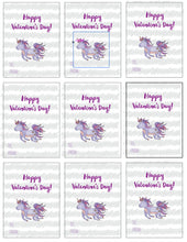 Load image into Gallery viewer, Classroom Valentines with Bible Verses, Scripture Cards for Preschool Valentines, Unicorn Valentines for Girls, Downloadable Valentines Set
