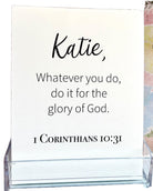 Women Scripture Cards Name with Holder Stand / Christian Gifts for Women /Bible Verse Memory Cards for Women / Bible BookMark / Teacher Gift