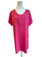 Load image into Gallery viewer, Cotton Embroidered Nightgown – Women &amp; Girl Sizes, Pink Brave
