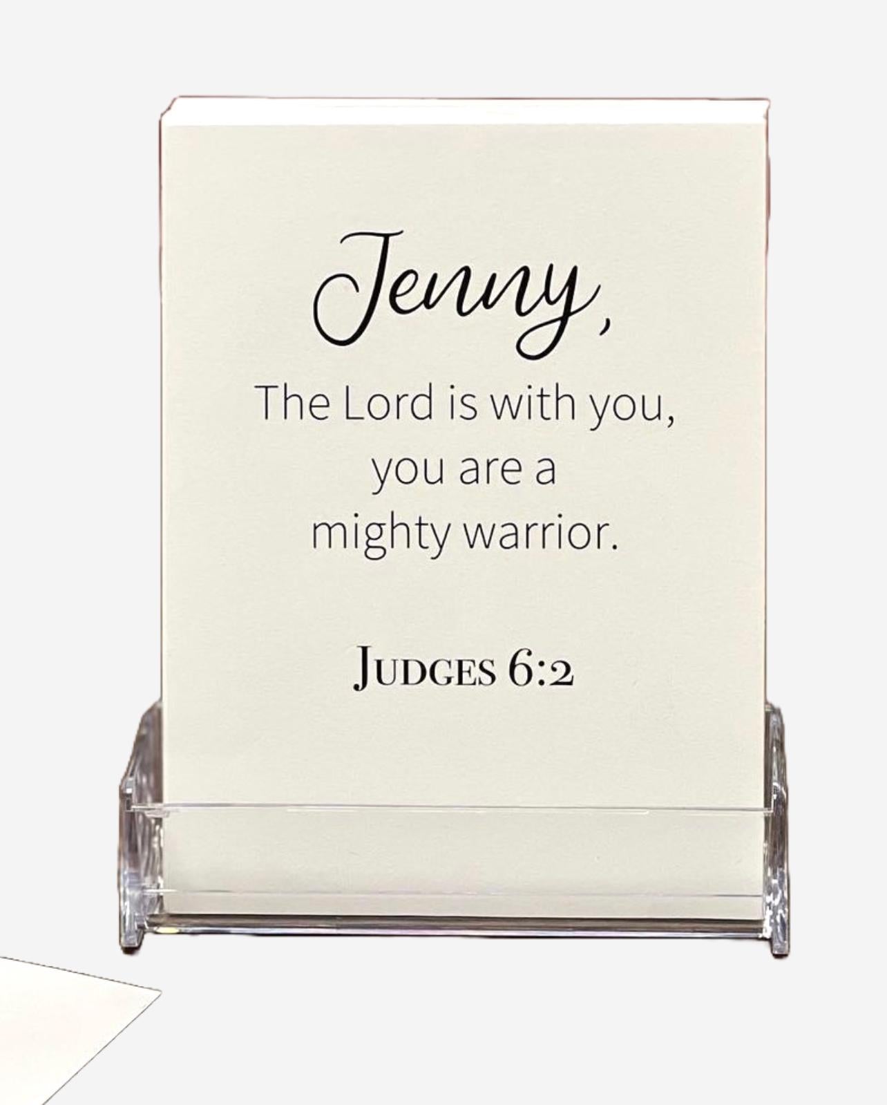 Women Scripture Cards Name with Holder Stand / Christian Gifts for Women /Bible Verse Memory Cards for Women / Bible BookMark / Teacher Gift