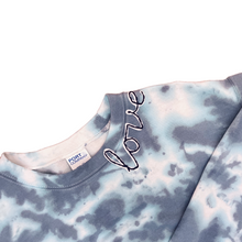 Load image into Gallery viewer, Love Tie Dye Women&#39;s Sweatshirt, Hand-Embroidered &amp; Hand-Dyed
