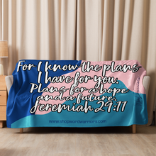Load image into Gallery viewer, Christmas Gift, Sherpa Blanket, For I Know The Plans I Have for YouSherpa blanket
