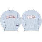 Light blue UCS BLAZERS reversible sweatshirt showing BLAZERS and UCS sides