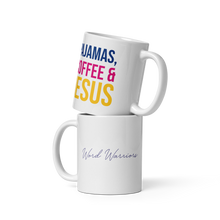 Load image into Gallery viewer, Pajamas, Coffee &amp; Jesus | Christian Color Coffee Mug | Faith-Inspired Morning Mug
