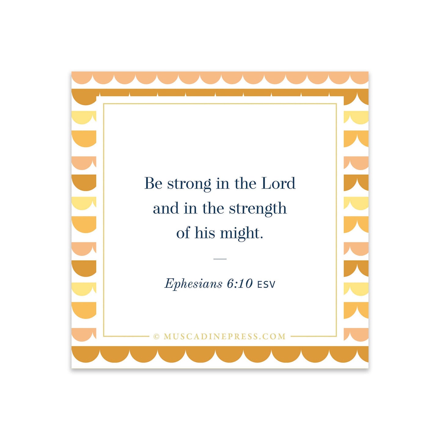 Scripture Static Cling - Be Strong in the Lord