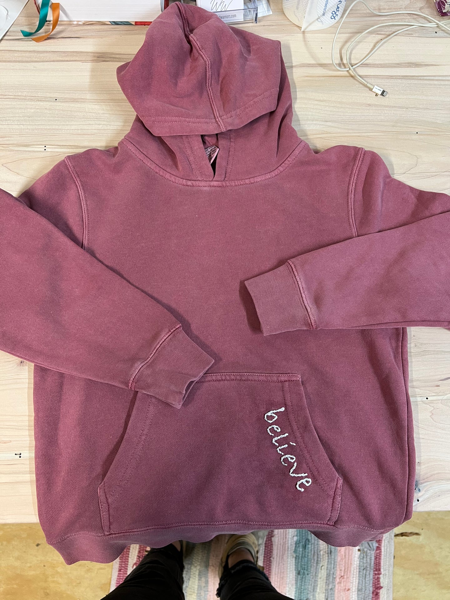 Kids Hoodie, Hand Embroidered