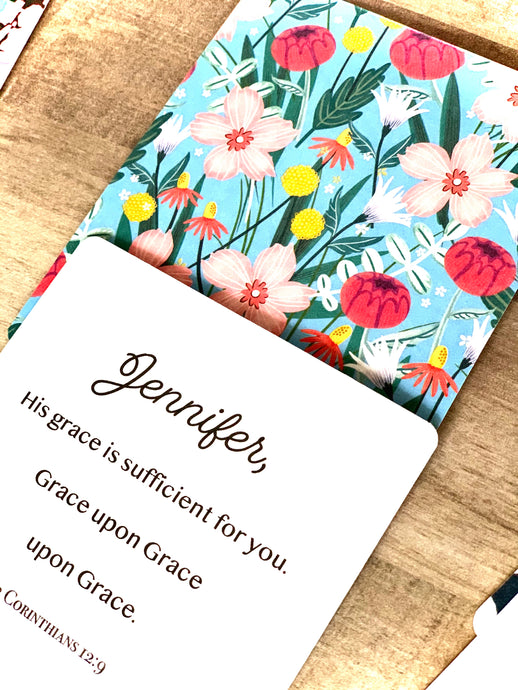 Personalized Scripture Card Deck with Floral Designs for Women - Word Warriors