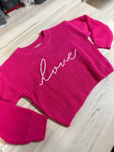 Load image into Gallery viewer, Little Girl Pink Hand-Embroidered Sweater, Add Custom Name
