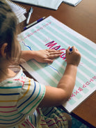 Plaid Christmas Placemat, Personalized Kids Placemat for kids, Red Holiday Placemat, Child Name Custom Placemat