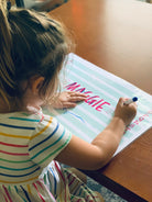 Kids Placemat, Educational Mat, Kids Personalized Placemat with Name, Learning ABCs, Kitten Cat Girls Placemat, Activity Placemat, Laminated