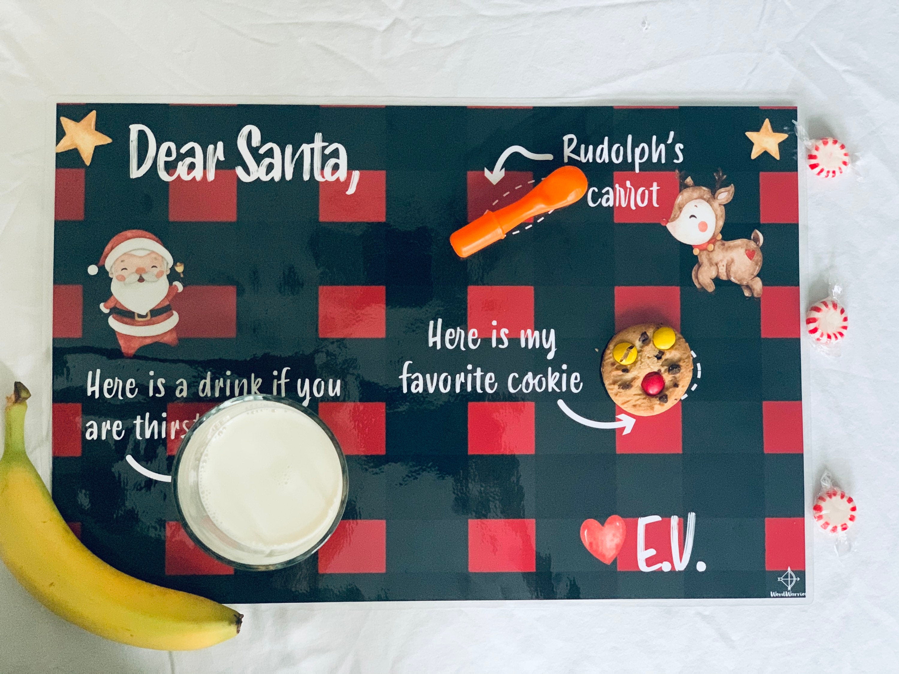 Oh Come Let Us Adore Him Placemat, Kids Christmas Placemat, Kids Christian Gift Placemat, Holiday Placemat, Personalize Laminated placemat