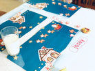 Plaid Christmas Placemat, Personalized Kids Placemat for kids, Red Holiday Placemat, Child Name Custom Placemat