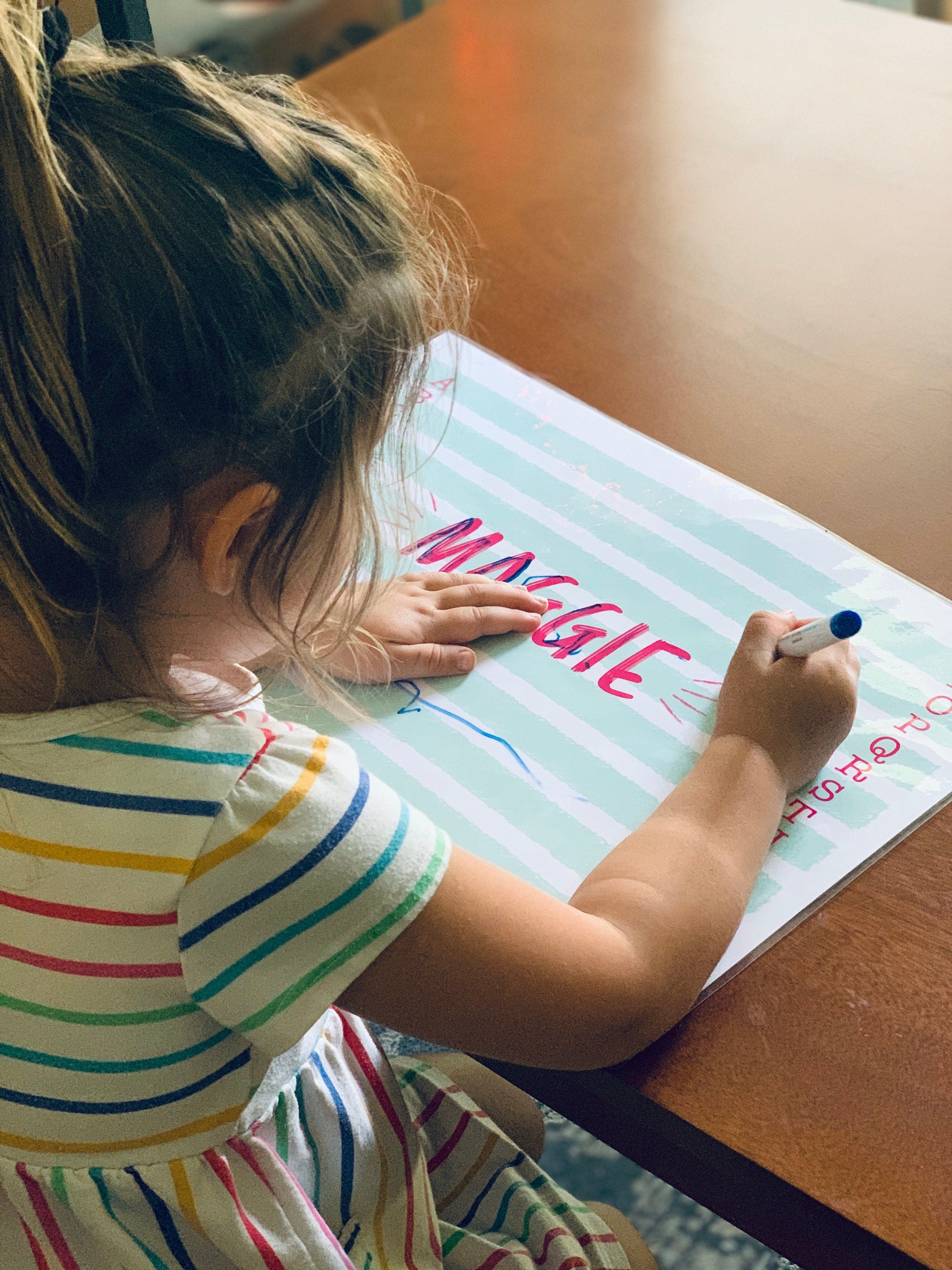 Personalized Placemat Single or Set of 6 Available,  Christian Activity Mat Sets for Kids, Child Prayer Placemat, Learning Placemat Set