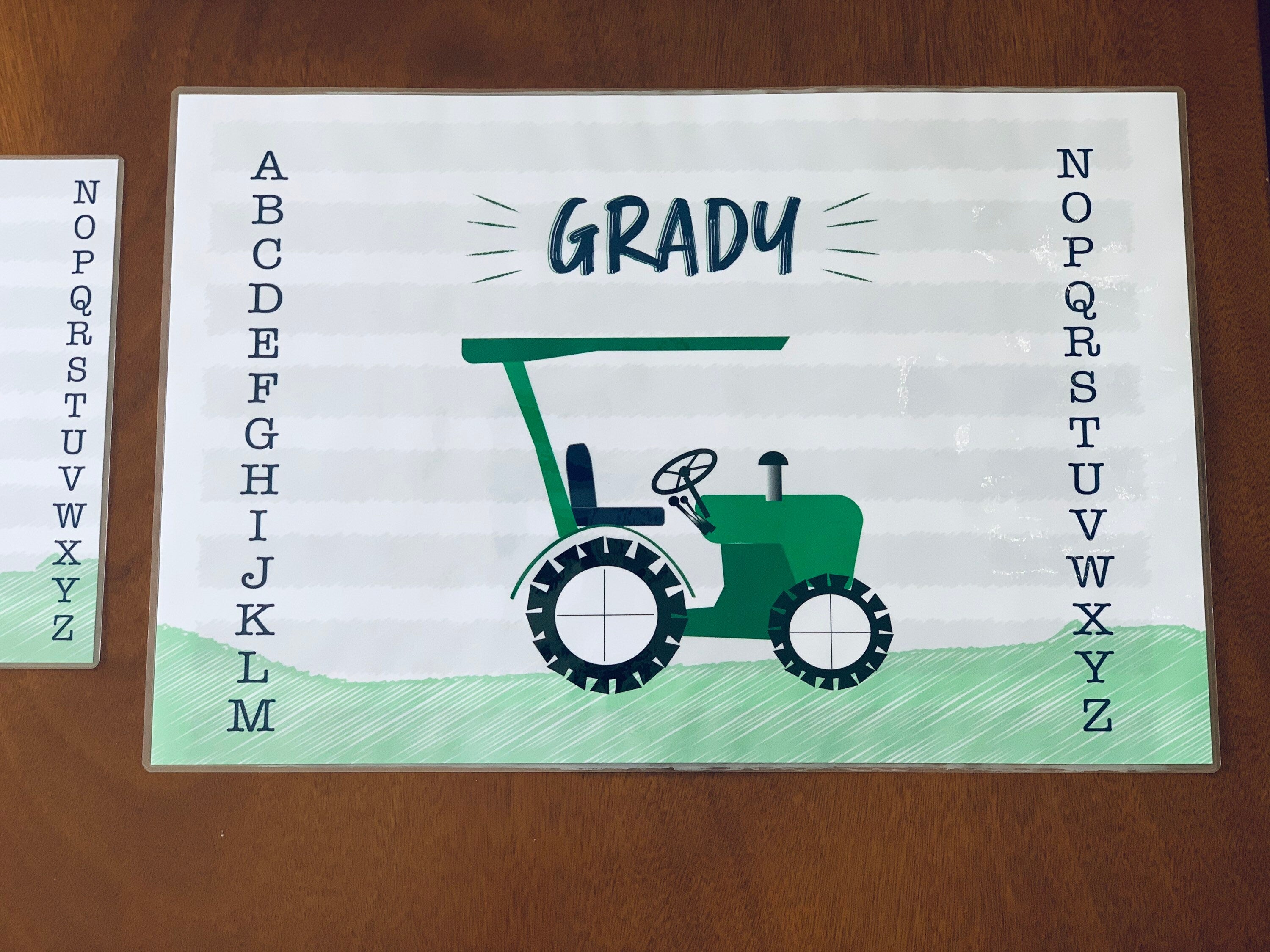 Gift for Toddler Boys, Tractor on Placemat For Boys, Gifts for Boys, Birthday Tractor, Scripture for Boys